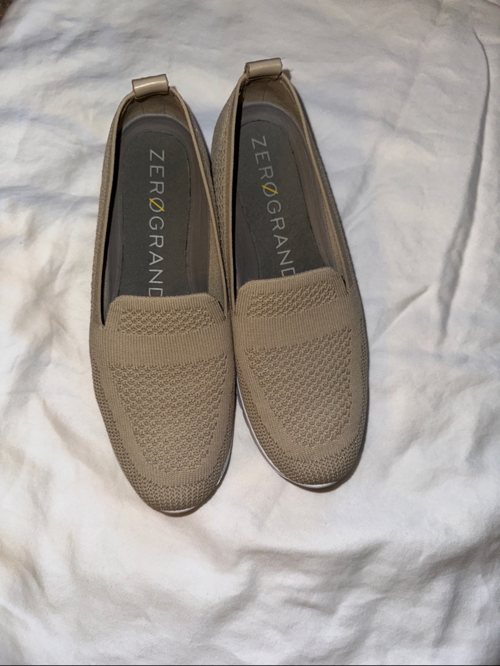 Cole Haan ladies Slip-On Loafers in Taupe Knit